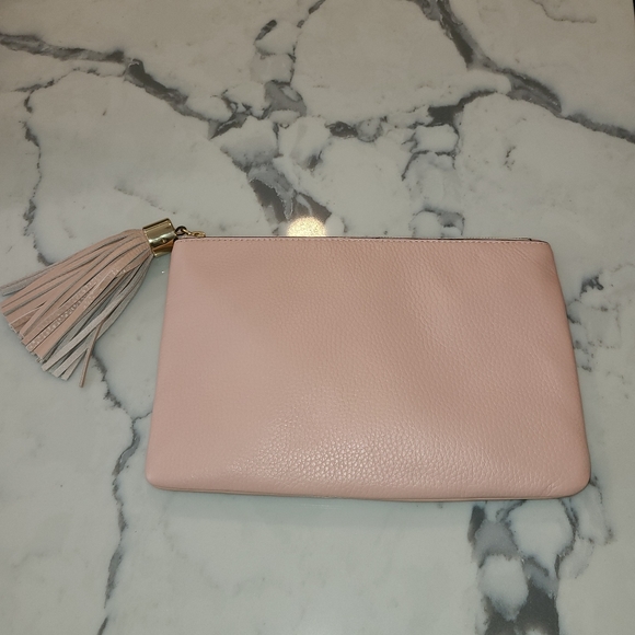 G.I.L.I. Handbags - Gili Tassel Pink Leather Cluth